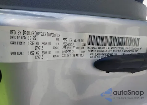 2006 Jeep Grand Cherokee Laredo z USA, uszkodzony, nr VIN 1J4HR48N06C217601